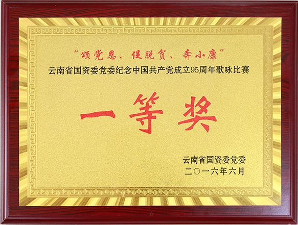 云南省国资委党委授予BC贷歌咏比赛一等奖